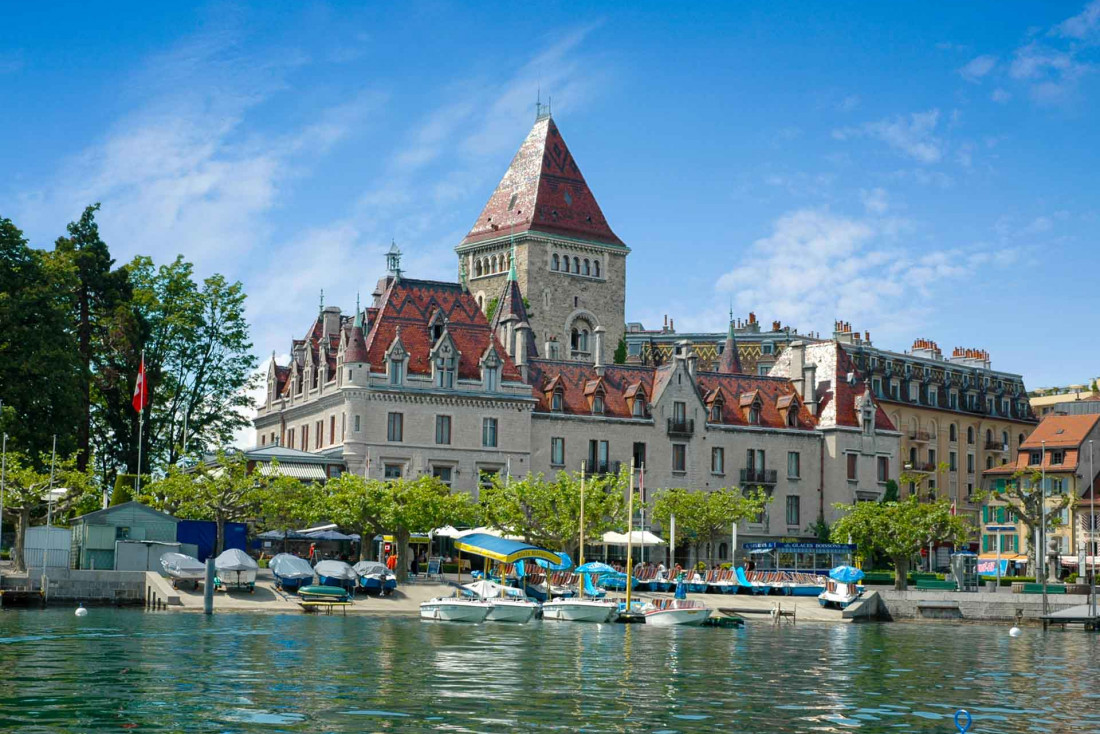 château d'ouchy on the shores of Lake Geneva in Lausanne © dr