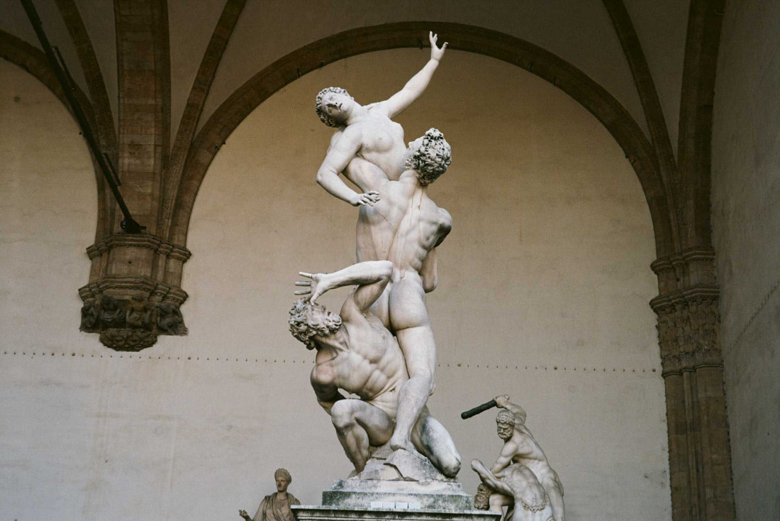 Art is everywhere in the city; here, *The Rape of the Sabine Women* by Giambologna in the Loggia dei Lanzi © ali nuredini